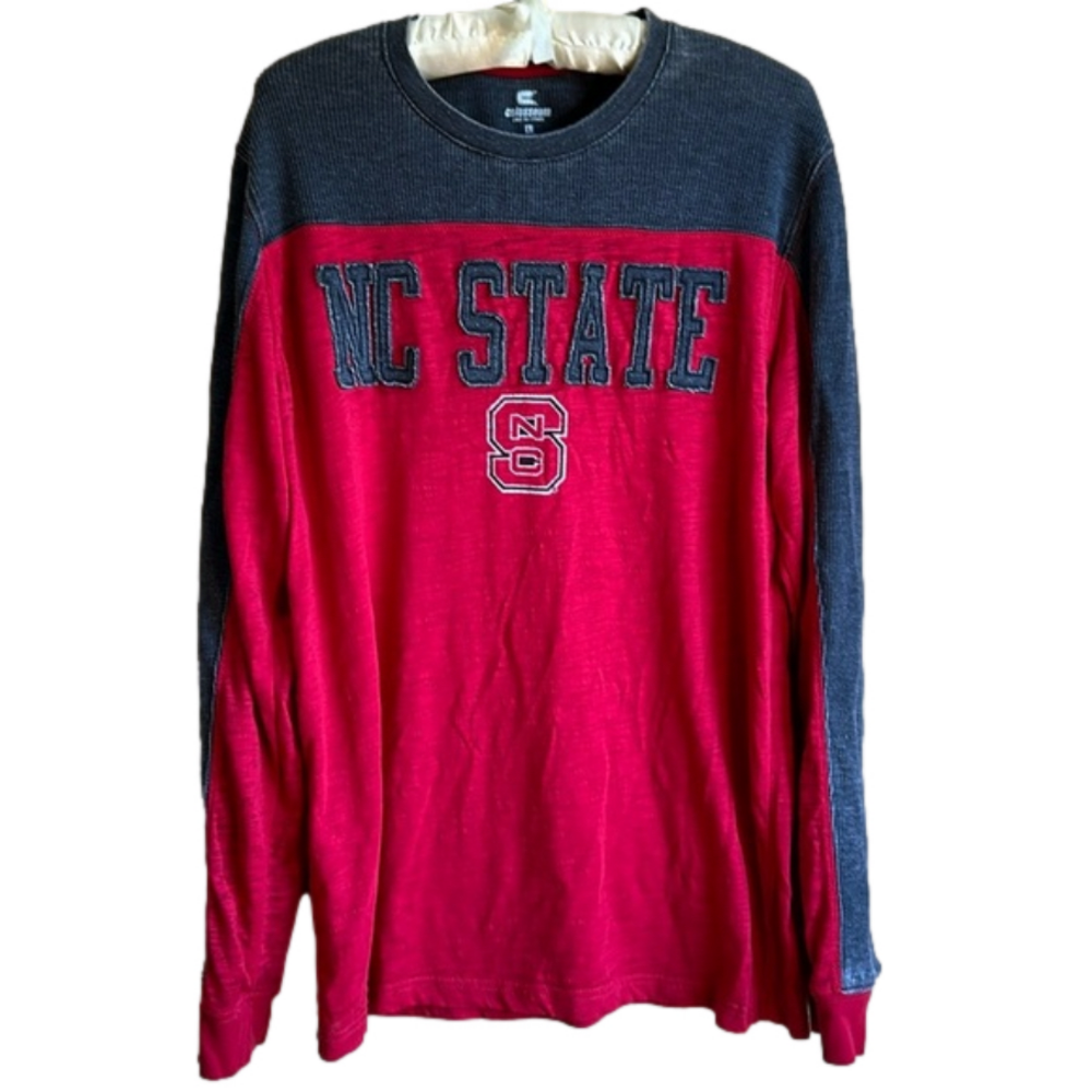 NC State University distressed thermal North Carolina long sleeve top Size L